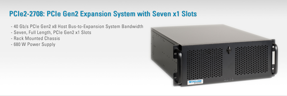 PCIe2-2708:PCIe Gen2 Expansion System with Seven x1 Slots